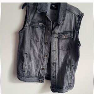 Black Denim Vest